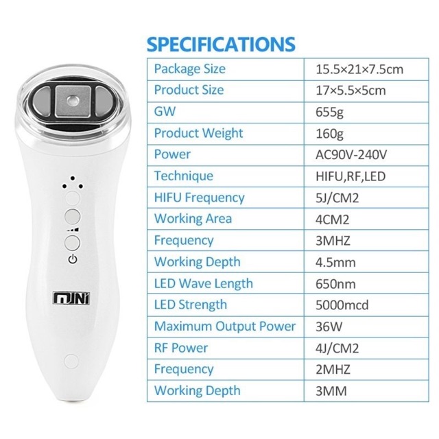 Mini Hifu Professional High Focused Anti-aging Wrinkle Removal Radio Frequcncy Beauty Instrument