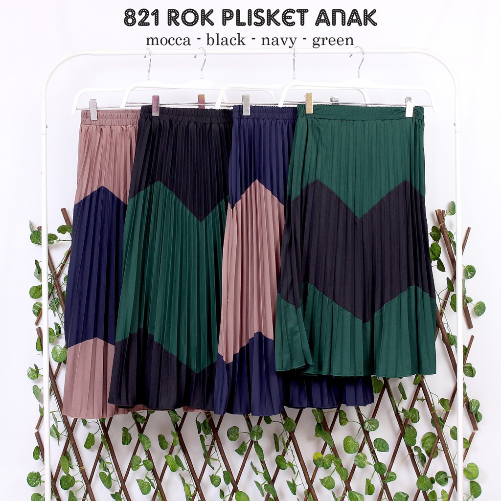 ROK PLISKET ANAK KOMBINASI 821 PRISKET ANAK PANJANG PLEATED SKIRT FLARE SKIRT MAYUNG FLOWY REMPEL