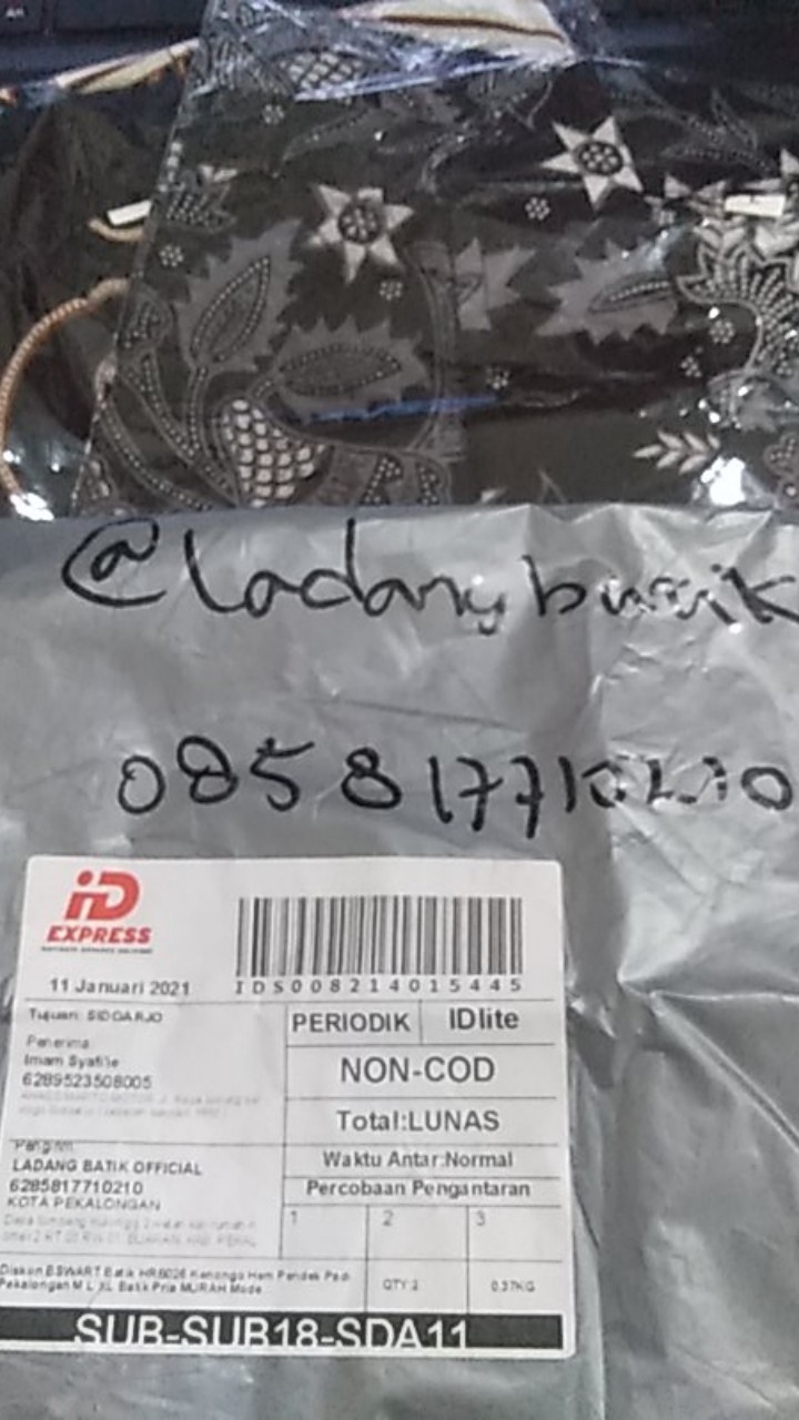 Diskon Bswart Batik Hrb026 Kenongo Hem Pendek Padi Pekalongan M L Xl Batik Pria Murah Modern