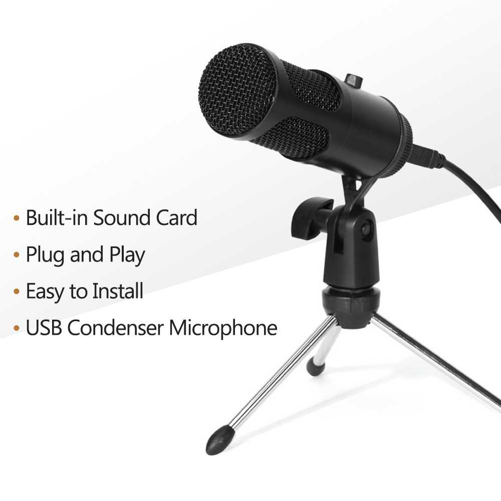 IDN TECH - TaffSTUDIO Microphone Condenser USB Mikrofon with Stand - UD-800