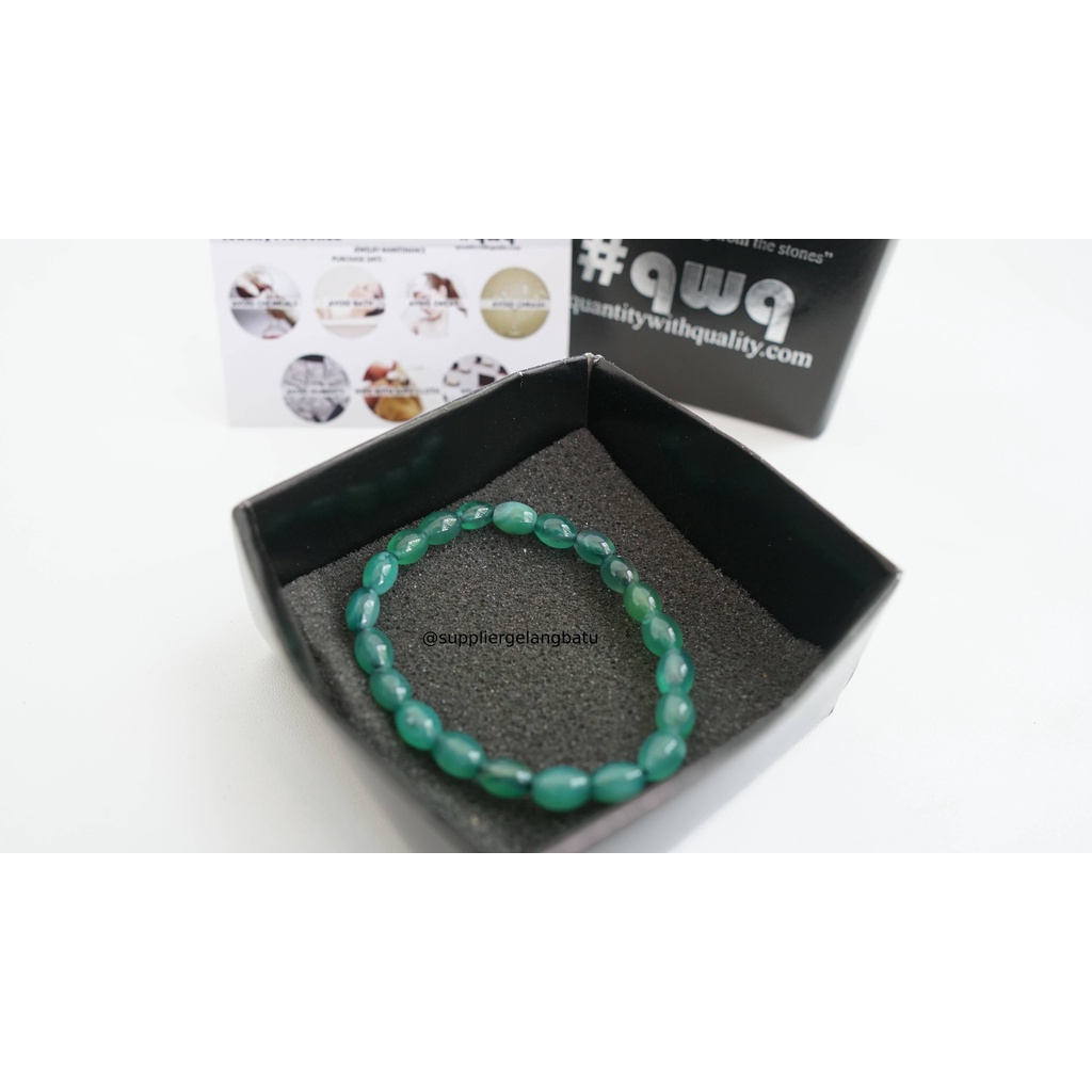 gelang etnik penden giok hijau batu alam akik tembus cahaya original