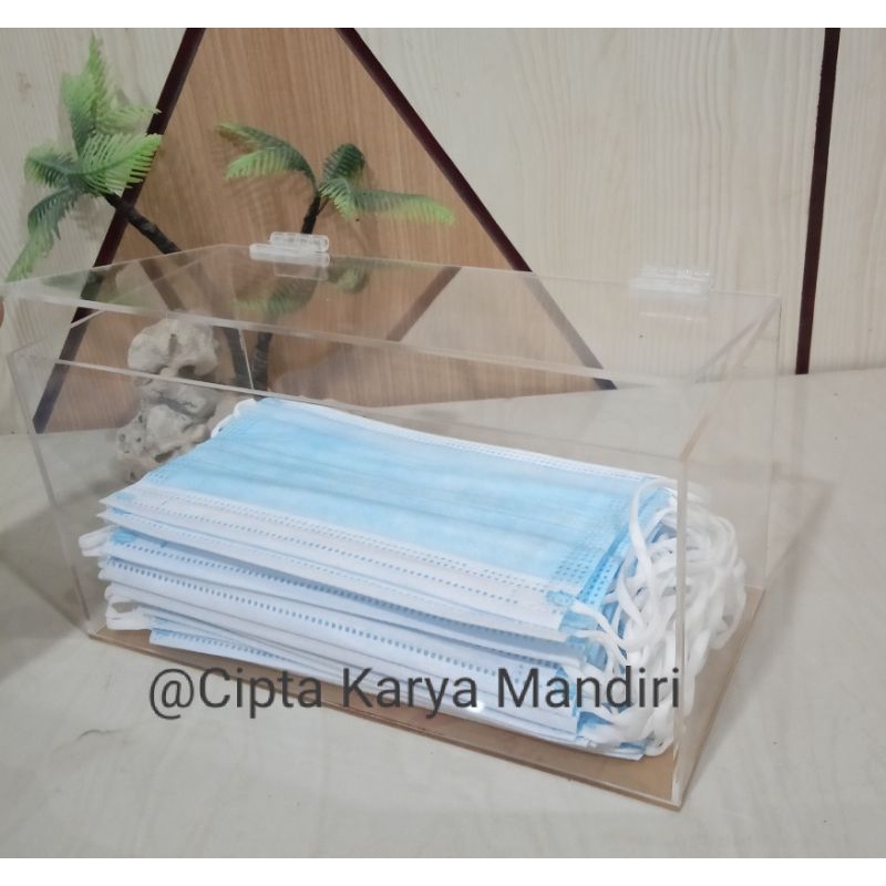 PROMO MURAH Kotak Masker // Kotak Penyimpanan Masker // Kotak Serba Guna Bahan Akrilik Marga Cipta