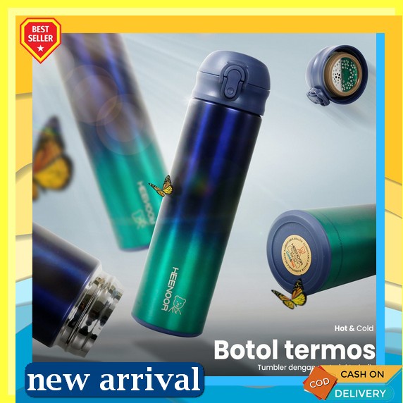 Thermos Botol Minum Kaca 450Ml / Termos Tumbler Air Minum Murah Mini Unik Korea 6Oup Cantik Free Bpa