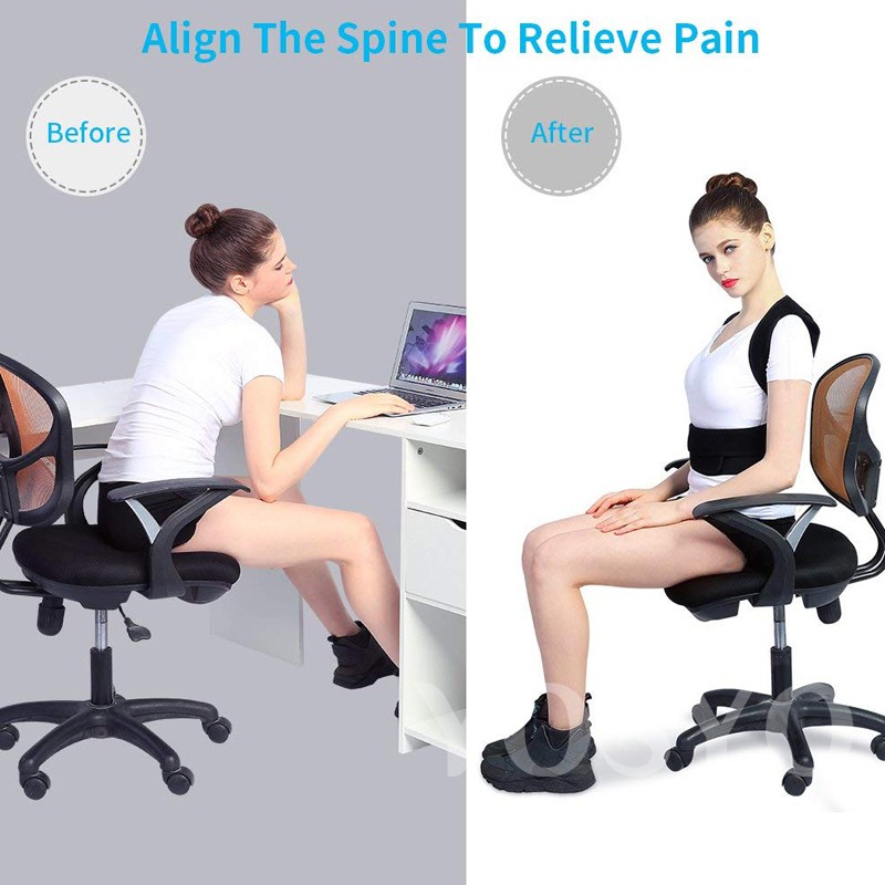 Sabuk Terapi Penyangga Punggung Pria &amp; Wanita Anti Bungkuk Posture Back Support Brace Posture