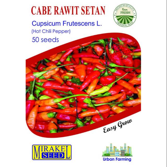 

1 pack benih cabe rawit setan mirakel seed