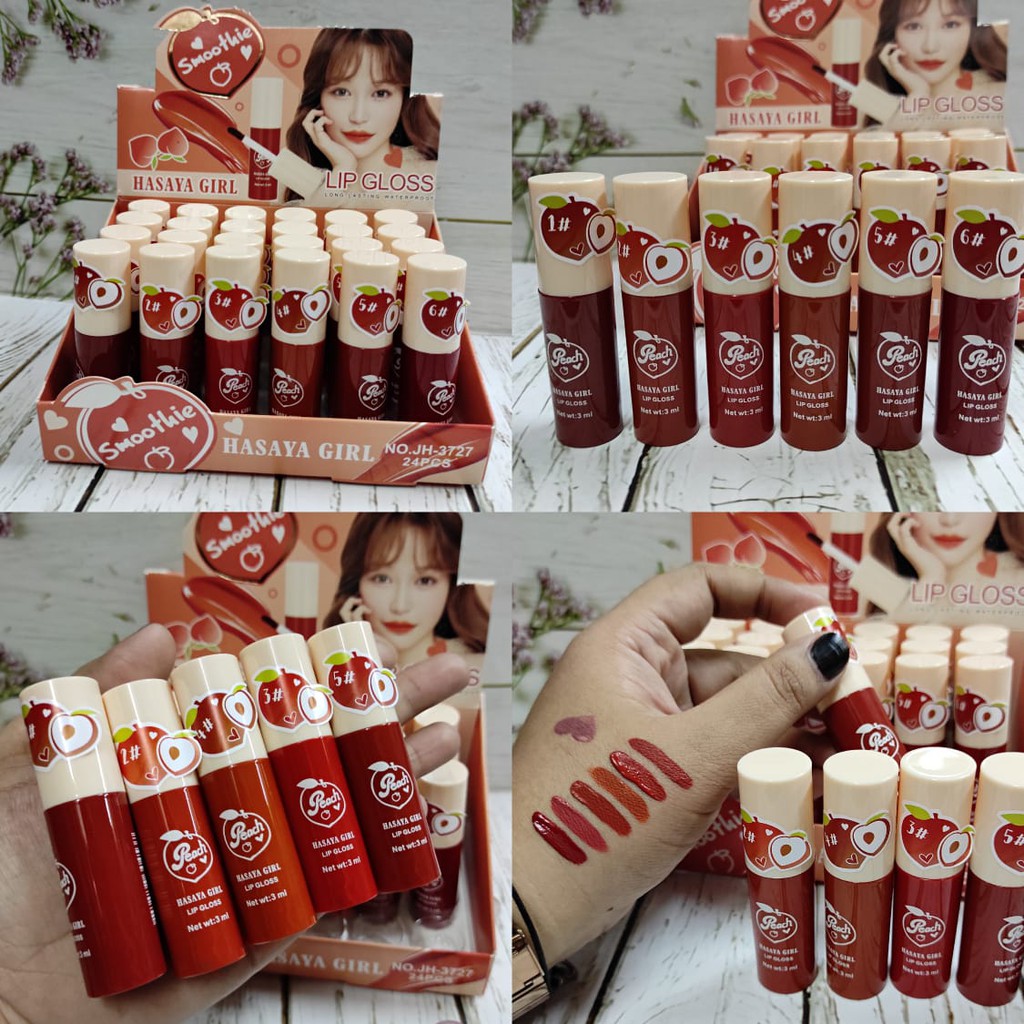 6 PCS / LIP CREAM /LIP GLOSS MATTE Smoothie 3727 HASAYA GIRL