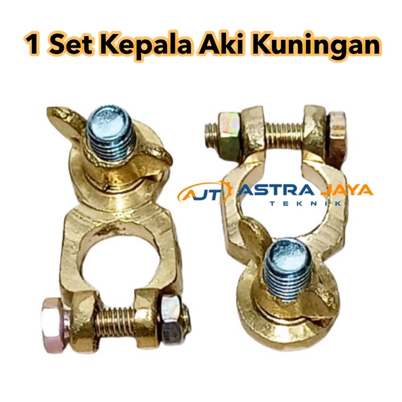 Terminal Accu Klem Kepala Aki Kuningan Lubang Kecil NS40 NS60