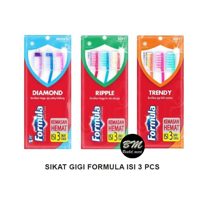 BM-MART. SIKAT GIGI FORMULA DIAMOND MEDIUM ISI 3 PCS