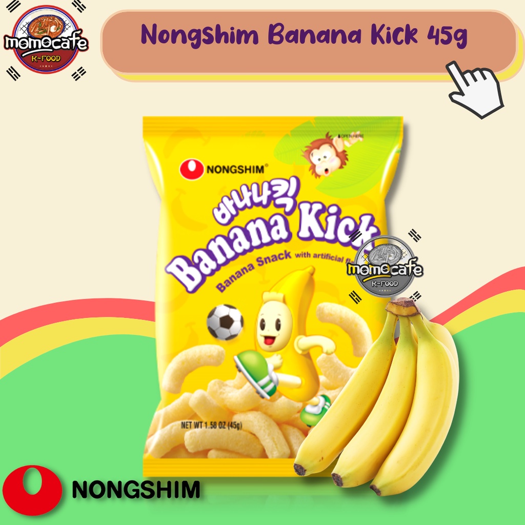 Jual Nongshim Banana Kick Snack Rasa Pisang Made in korea 45 Gr