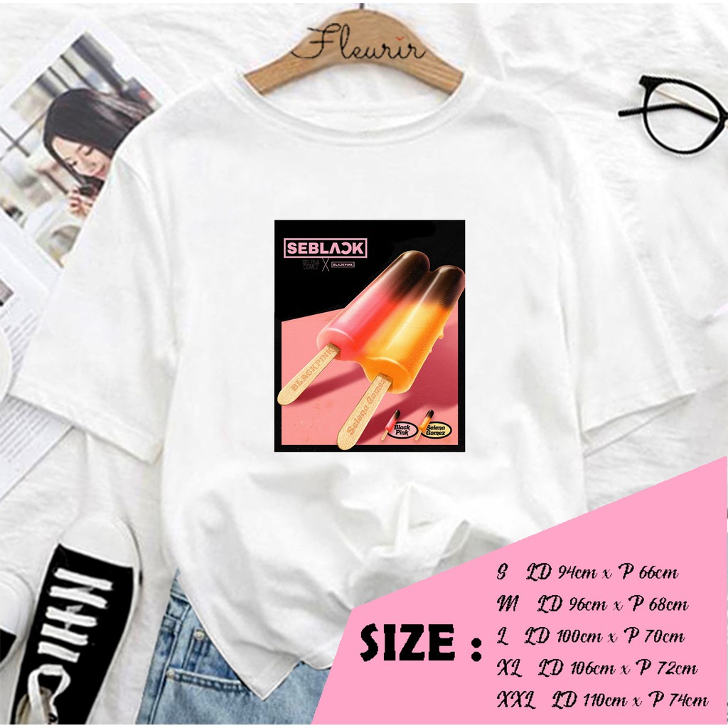 FLEURIR - KAOS KPOP SELENA GOMEZ WANITA DEWASA LENGAN PENDEK TUMBLR TEE UNISEX