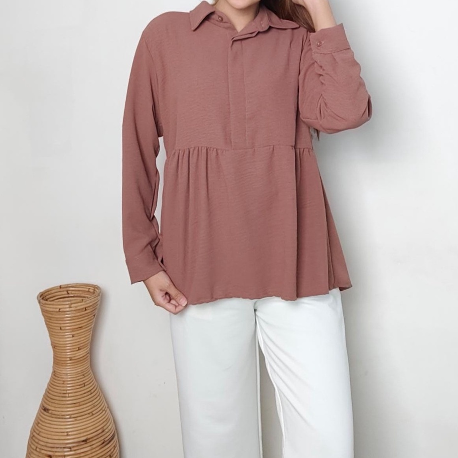 CALLISTA BLOUSE/BLOUSE WANITA/BAHAN CRINKLE/BLOUSE