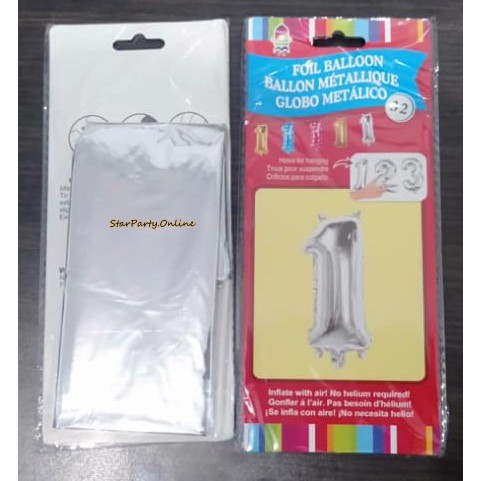 JUMBO Balon Foil Angka 80 cm Silver /Balon Foil Angka /Balon Angka Besar