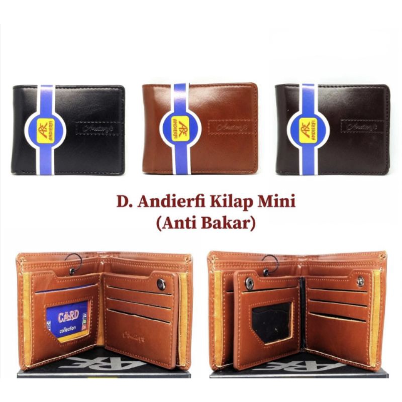 DOMPET KULIT MINI-DOMPET PRIA BAHAN KULIT LEMBUT MENGKILAT UKURAN MINIMALIS