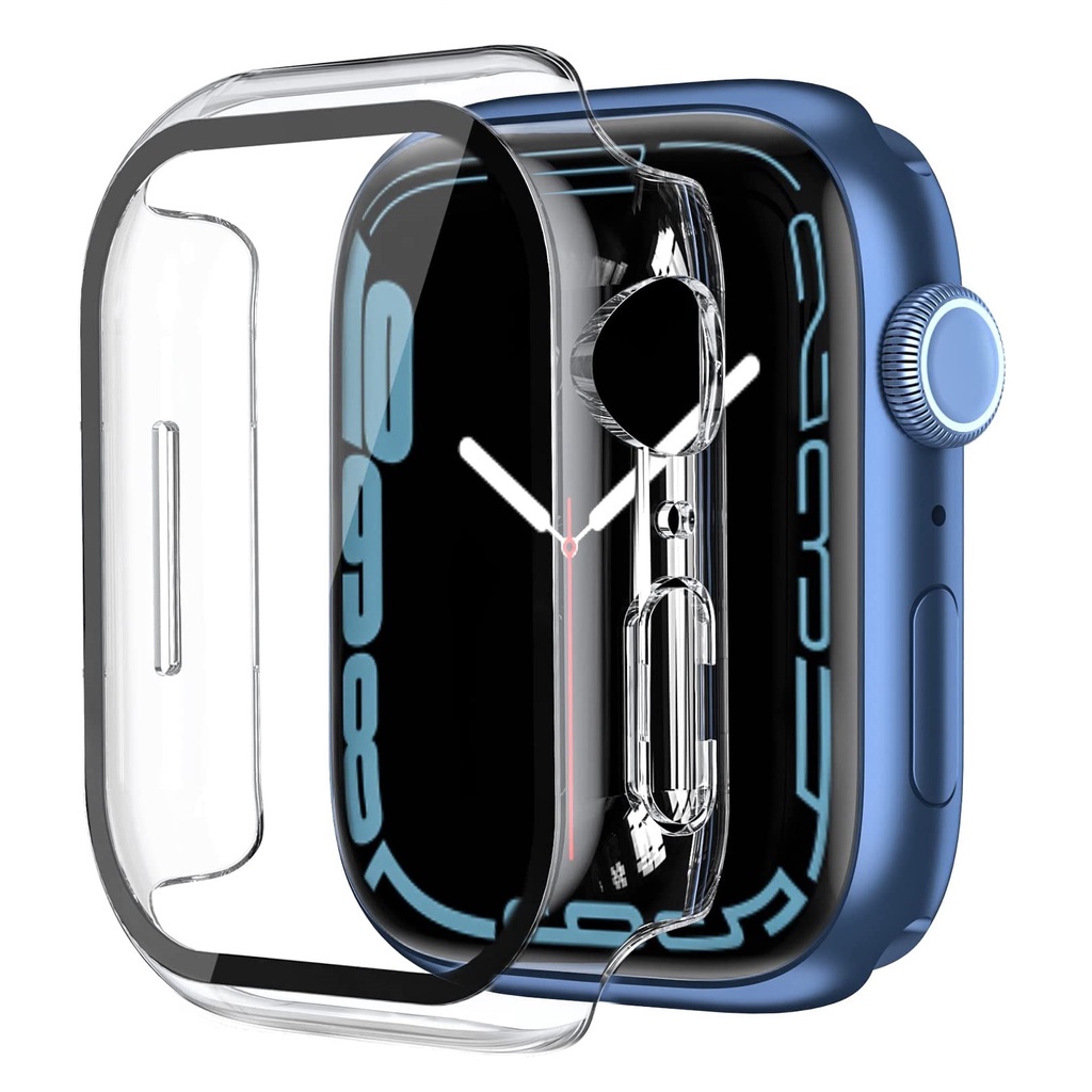 Case Pelindung Layar Dan Bumper Ukuran 41mm 40mm Untuk Apple Watch Serie 7 6 5 4 3 2 1 SE 45mm