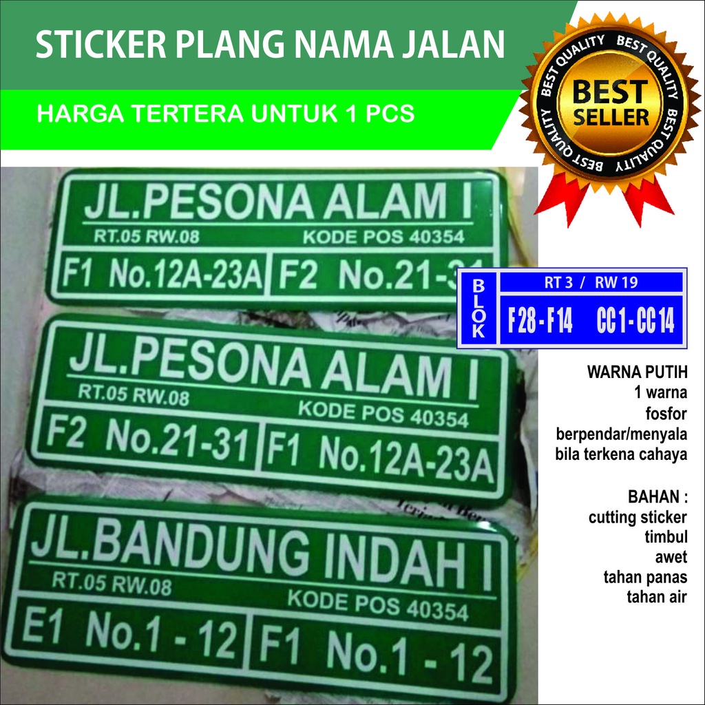 

Sticker plang nama jalan