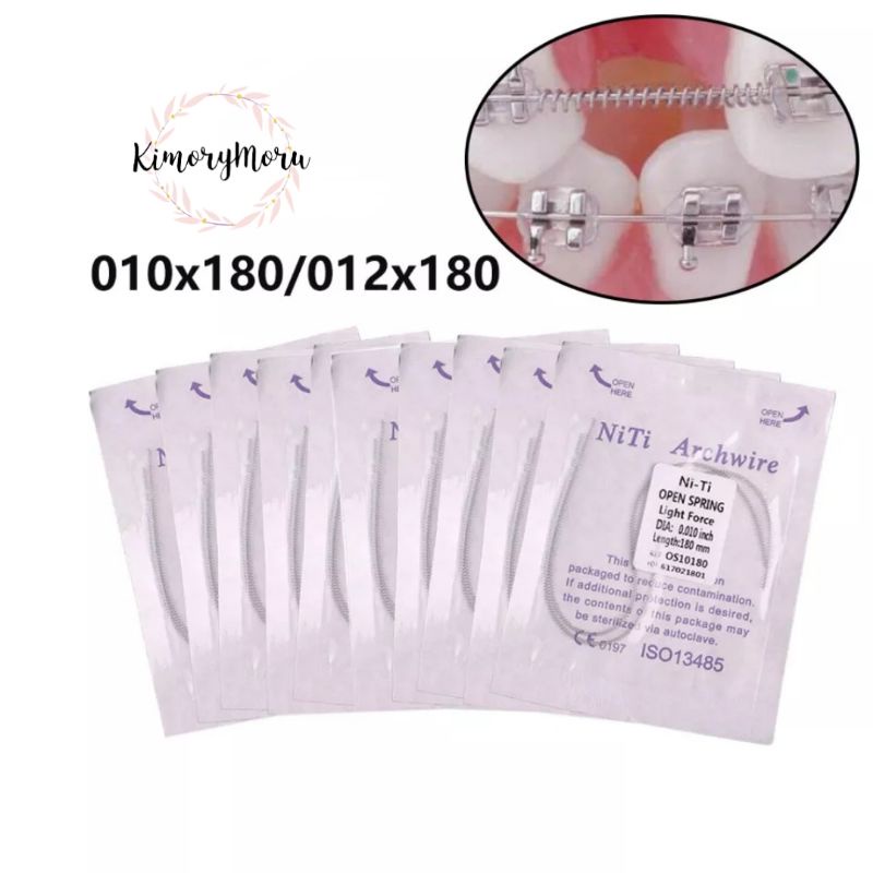 KimoryMoru // Niti open coil spring ( OCS ) 1 pak isi 2 / dental orthodontic ortho bracket behel