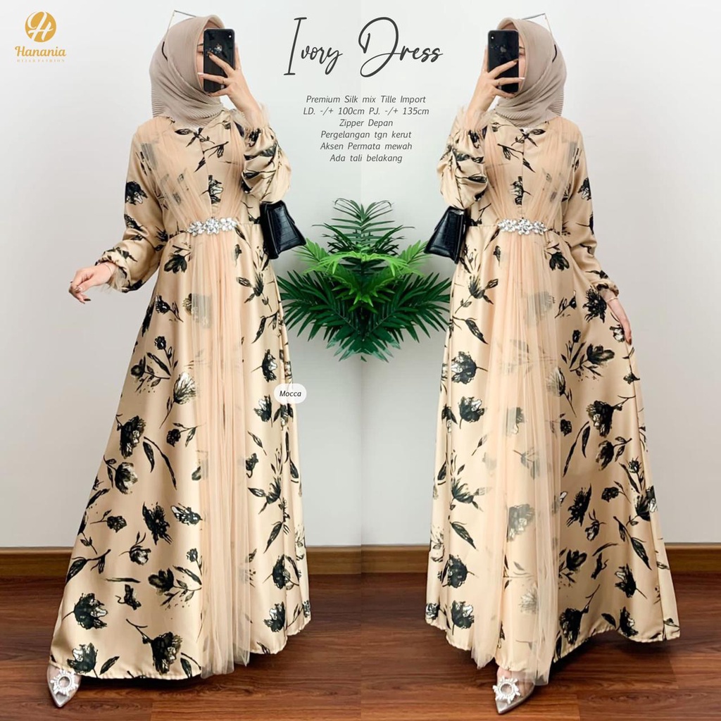 IVORI / IVORY MAXI DRESS ORIGINAL HANANIA