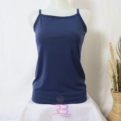 Singlet Wanita / Tangtop premium Wanita / Tanktop Polos / Tank Top Tali Kecil / SIZE M & L-NAVY