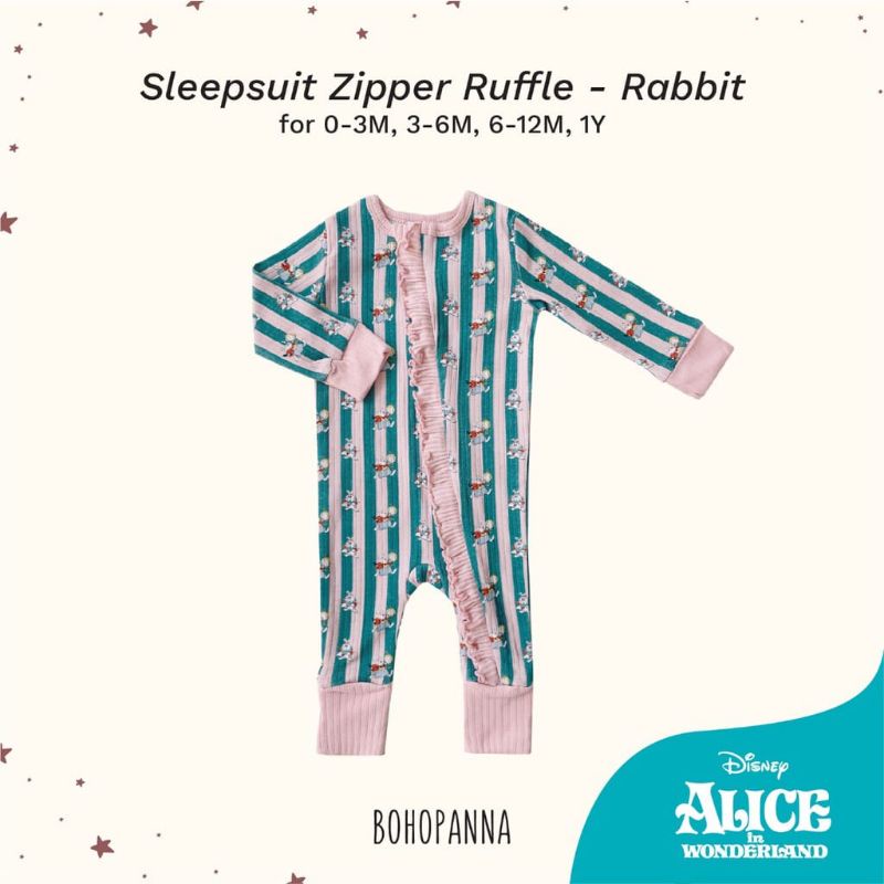 Bohopanna SLEEPSUIT ZIPPER RUFFLE DISNEY