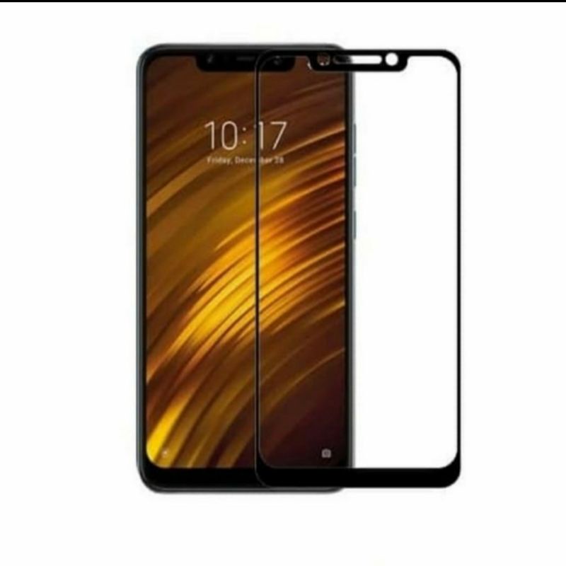 Pocophone F1 tempered glass anti gores kaca full lcd