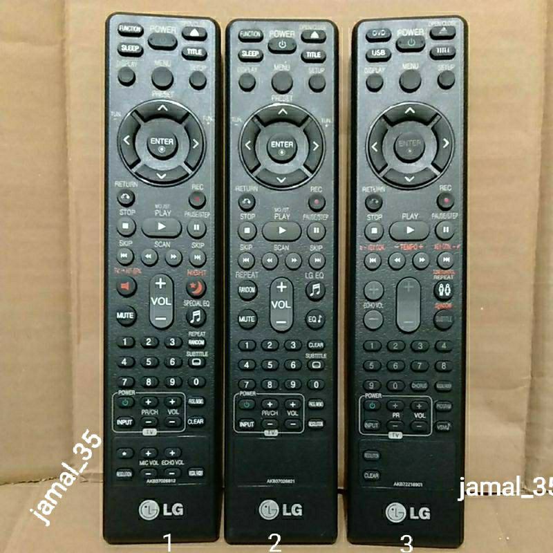 REMOTE REMOT HOMETHEATER LG (DVD BLU-RAY PLAYER COMPATIBLE) SERI AKB ORIGINAL ASLI