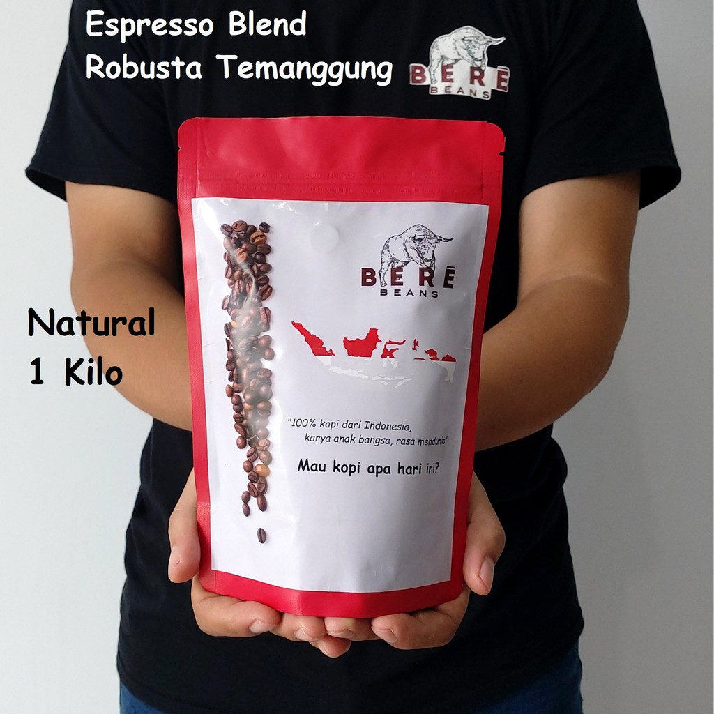 

ESPRESSO BLEND Robusta Temanggung Jawa Tengah 1 KILO 1KG Biji Bubuk Coffee Beans Es Kopi Susu Bean