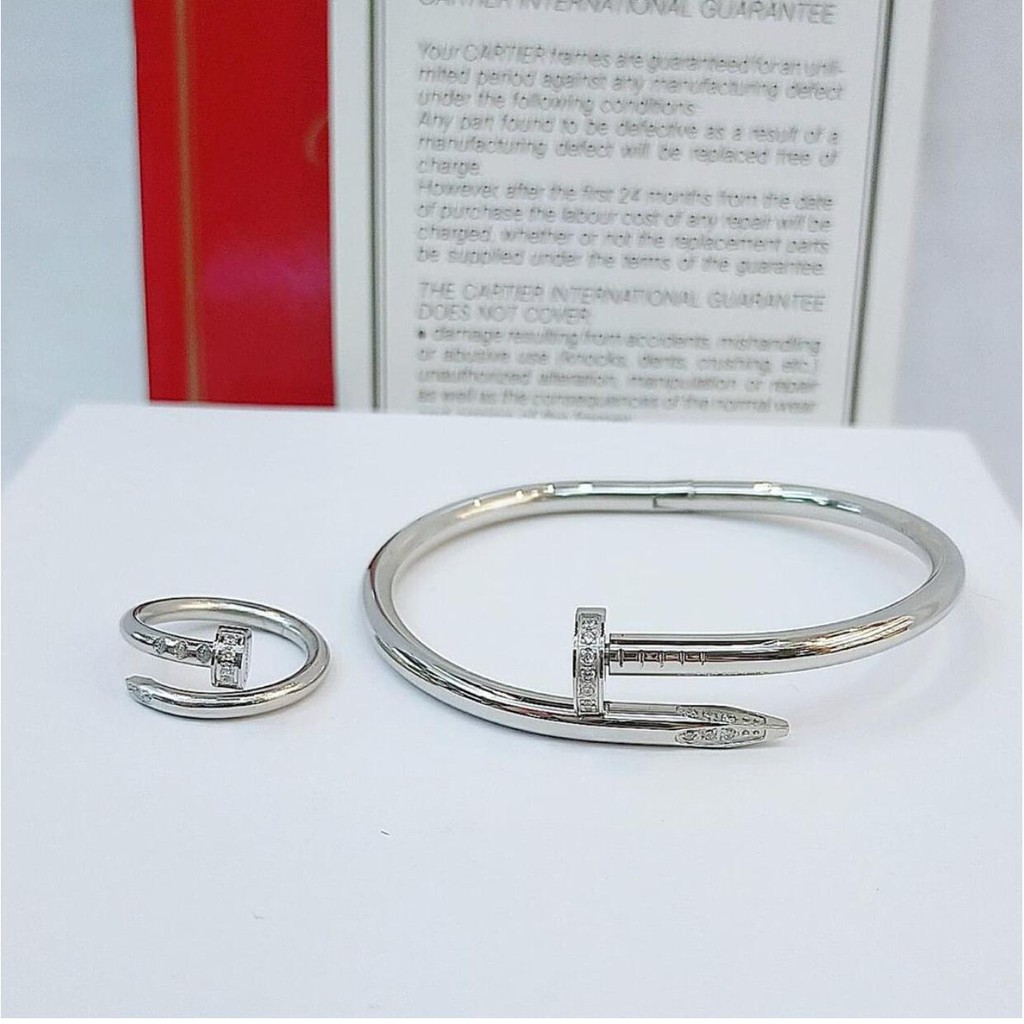 COD! gelang dan cincin titanium anti karat/ gelang dan cincin paku cap crtier /cincin size 5,6,7,8,9