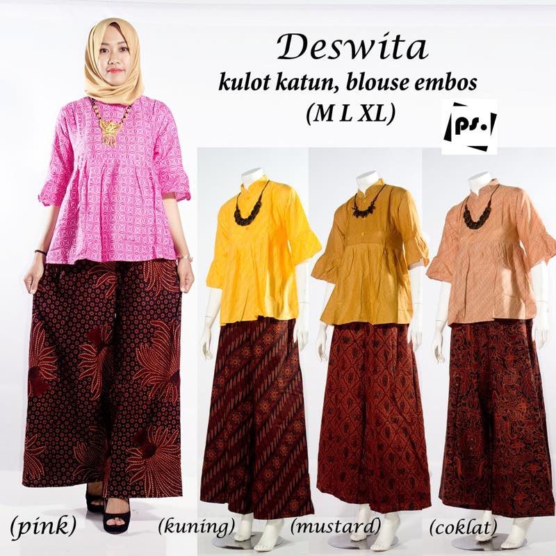 SET KEBAYA BATIK Deswita kulot+blouse HOT ITEMS BESTSELLER
