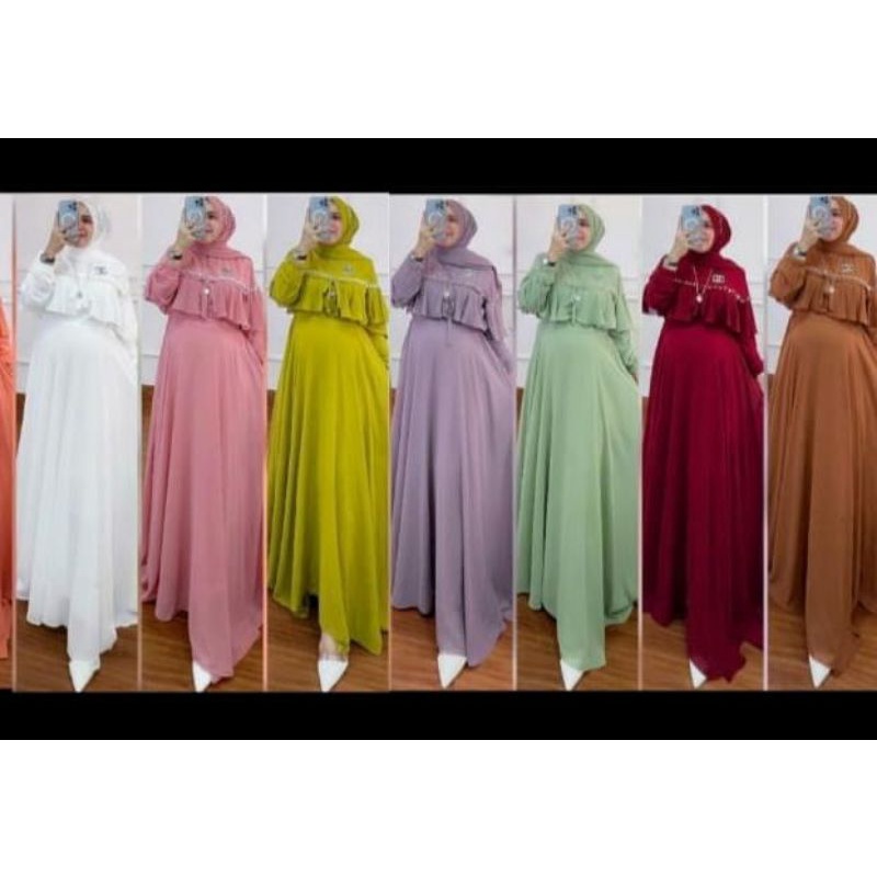 gamis Bilqis set pasmina