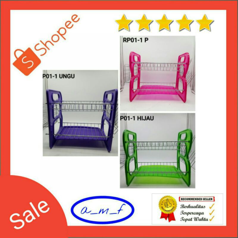 RAK PIRING STAINLESS KOMBINASI PLASTIK MODEL IKEA