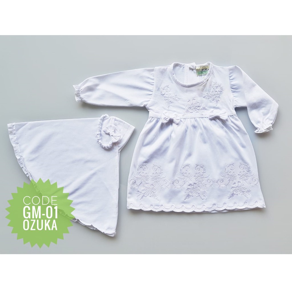 Ozuka Baby Girl Set Setelan Gamis Baju Muslim Anak Bayi Perempuan GM-01