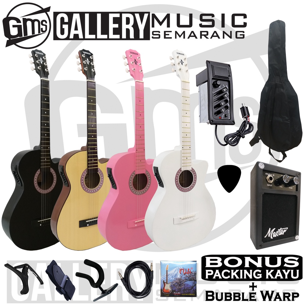 Gitar Akustik Elektrik Termurah Bonus Packing Kayu &amp; Bubble Warp