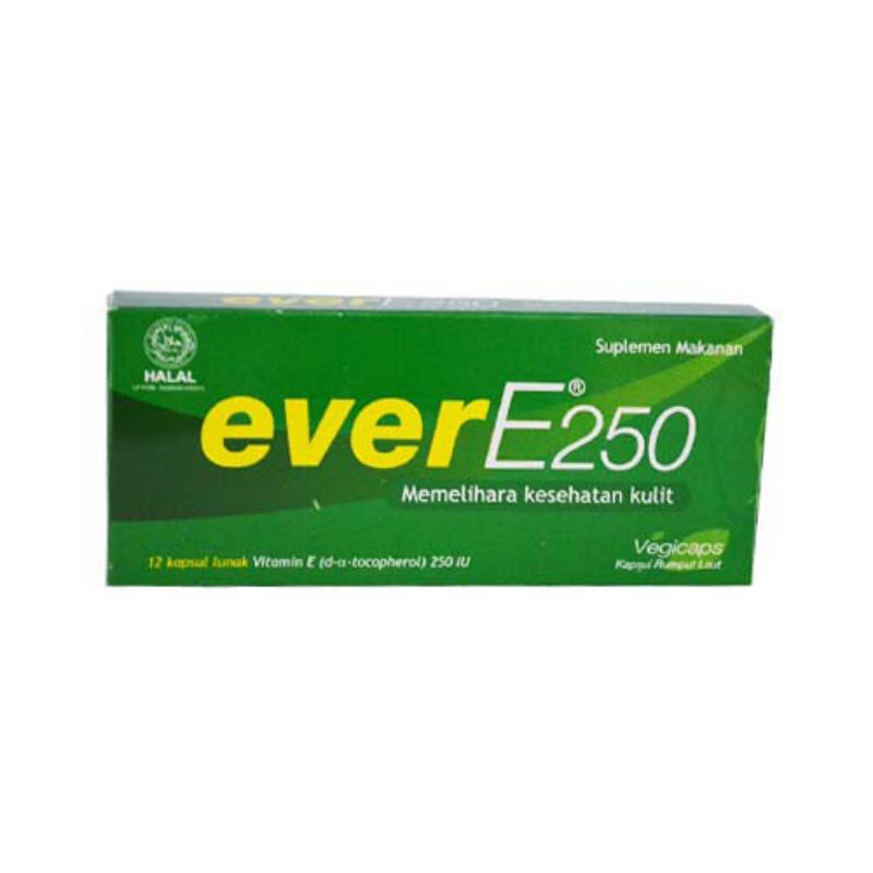 Suplemen Ever E Box isi 12 Kapsul / Vitamin E kesehatan Kulit Vit E isi 12 Tablet