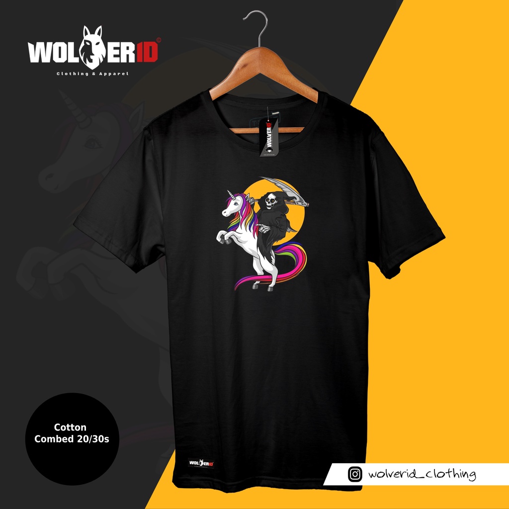 Kaos Metal Unicorn Death Angel Katun Combed