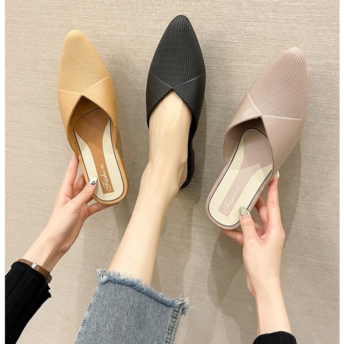 Sendal Wanita Cewek Impor 83 Sandal Selop Wanita Datar Polos Murah Terbaru