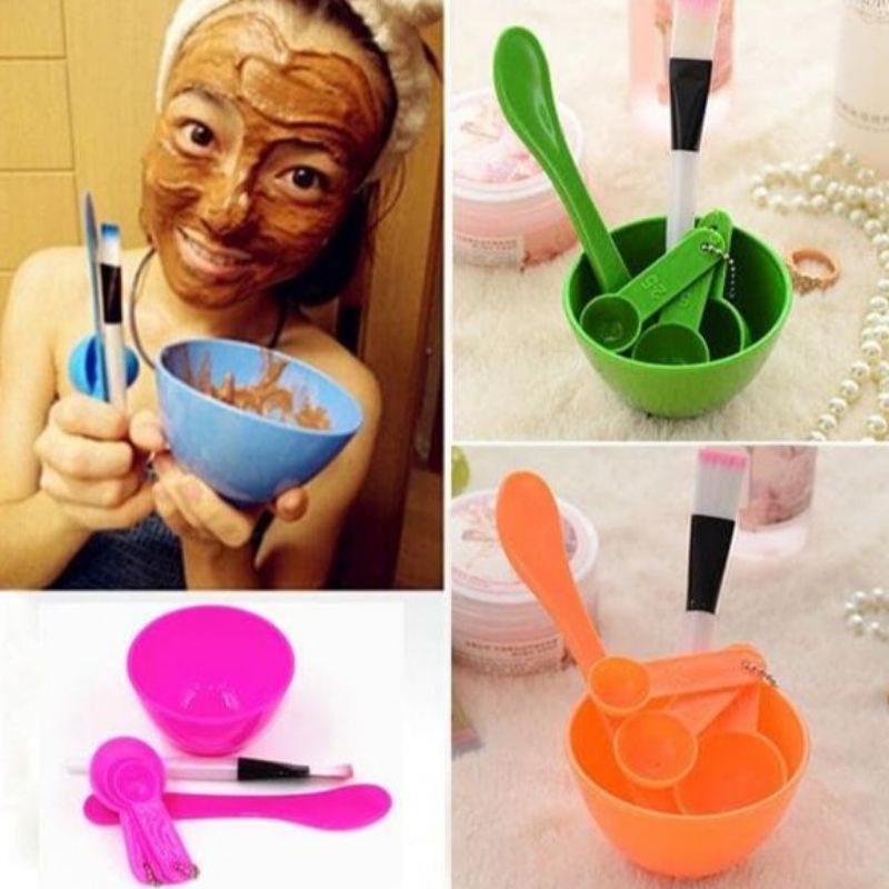 MANGKUK MASKER / MANGKOK LULUR SET 4IN1 MURAH