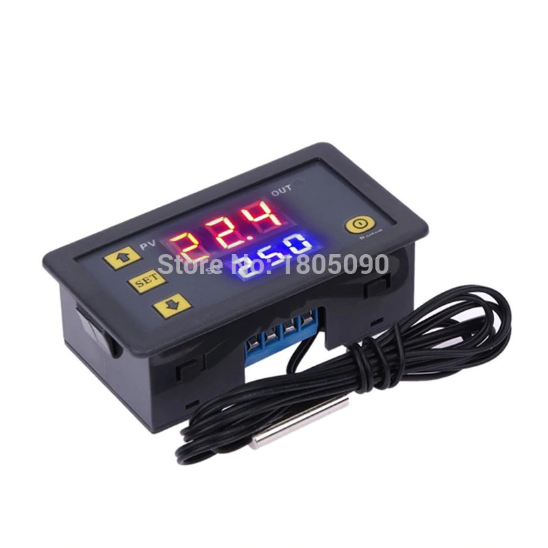 NIUKETAT Digital Temperature Controller Thermostat LED Display AC110-220V with Sensor W3230