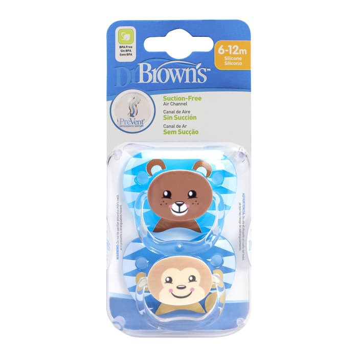 Dr. Brown's Printed Shield Pacifier Stage 2 (6-12M) Ready Pilihan Warna