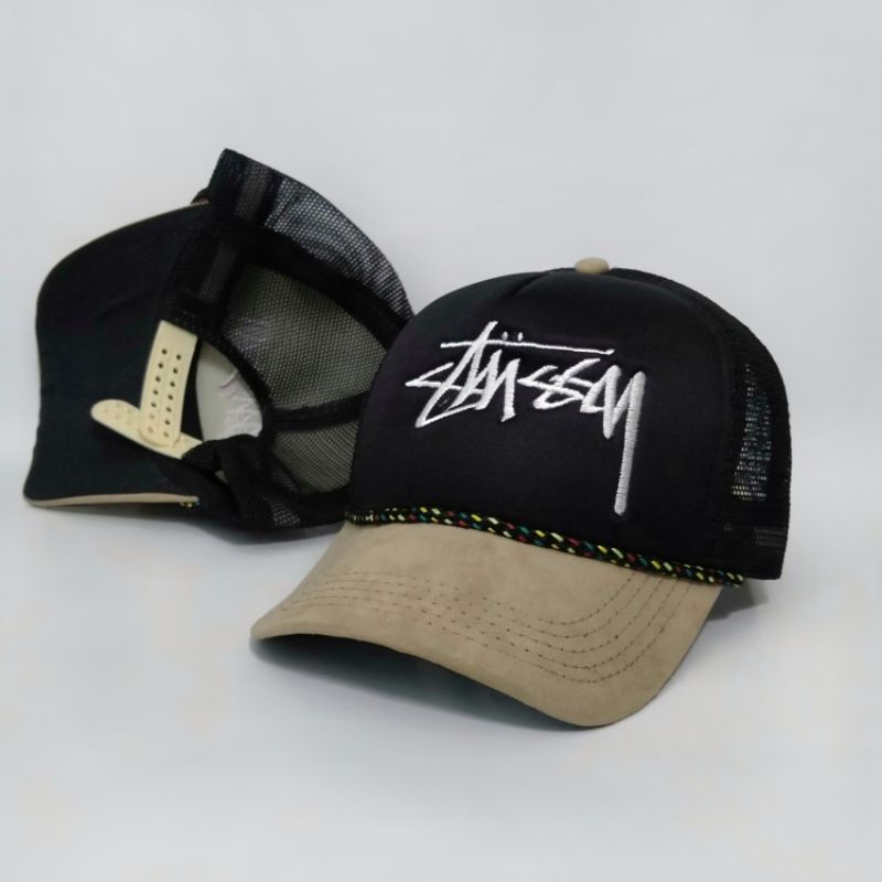 Topi Distro Jaring Trucker Pria Warna Hitam Surfing Cowok Jala Tumblr Murah