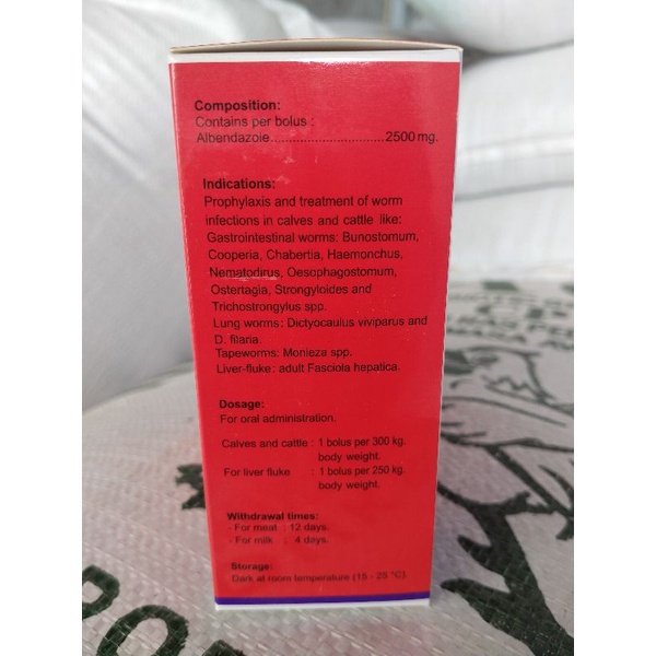 ALBENOL-2500 mg OBAT CACING SAPI 1 Bolus