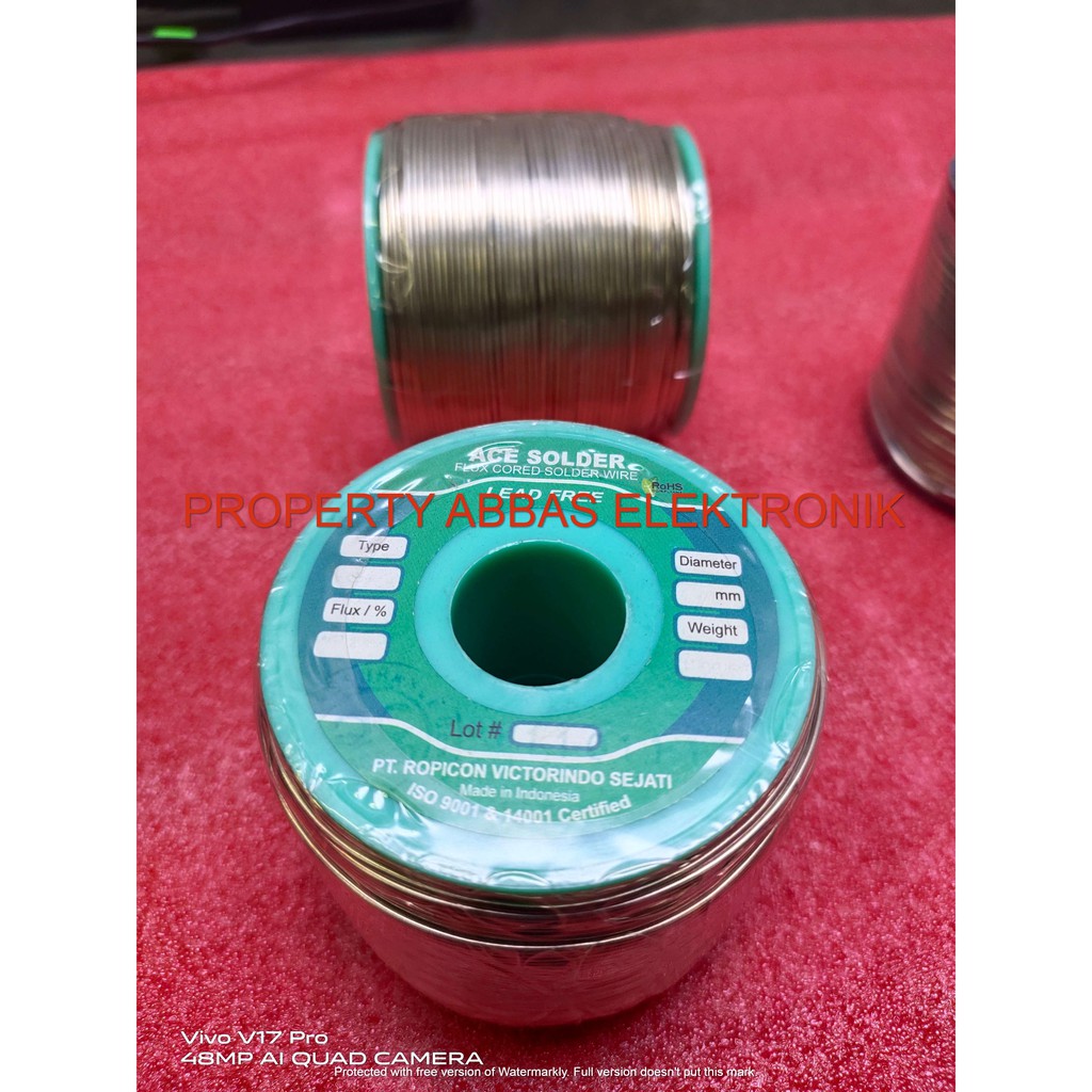 Timah solder 1.2mm ACE 1mm ALPHA berat 1000gr merk ACE ALPHA