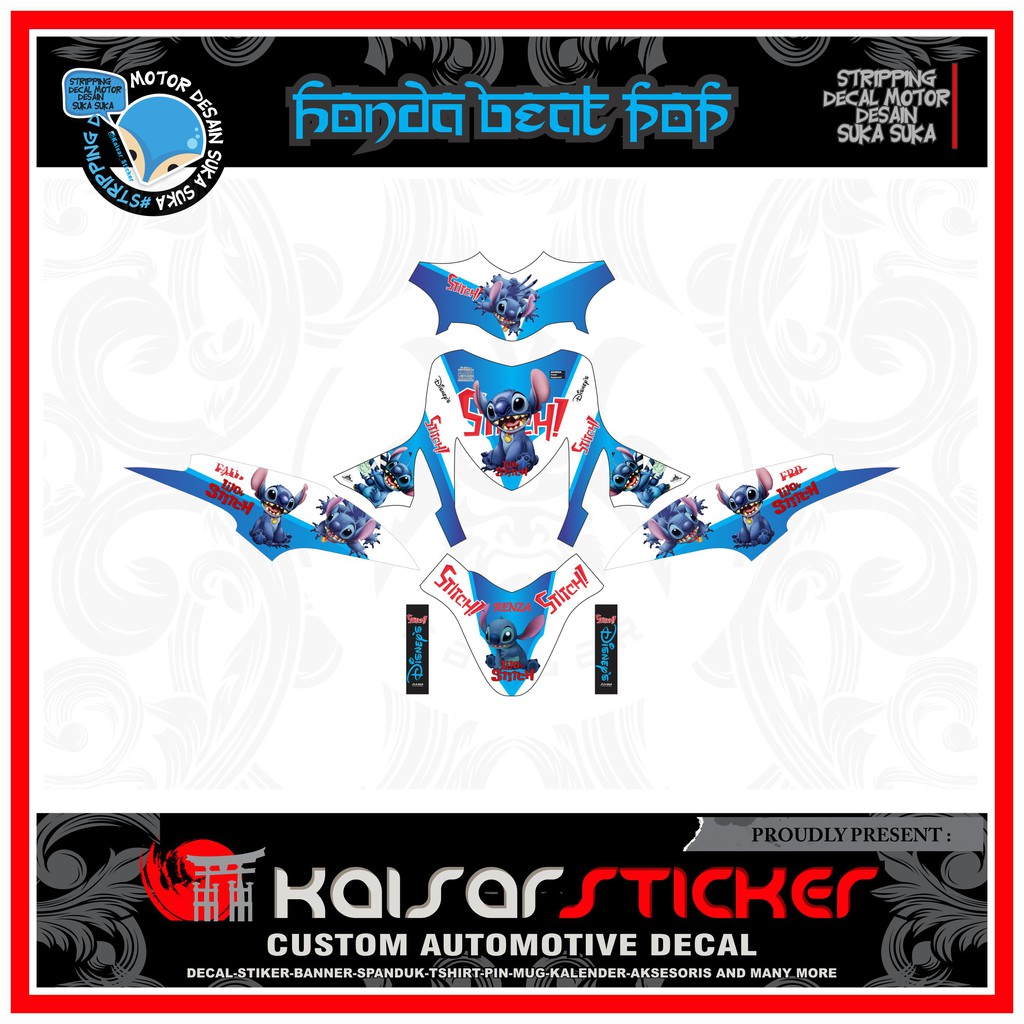 STICKER MOTOR DECAL MOTOR STICKER DECAL BEAT POP STITCH