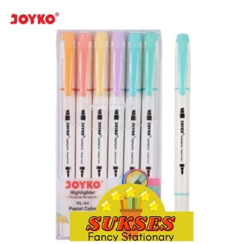 

Highlighter Penanda Joyko Hl-54 1 Set 6 Pcs 6 Warna