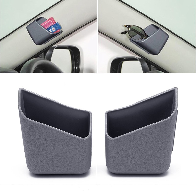 2pcs Tas penyimpanan mobil  Kotak kartu mobil Gelas telepon Gelas kartu IC tas penyimpanan lengan
