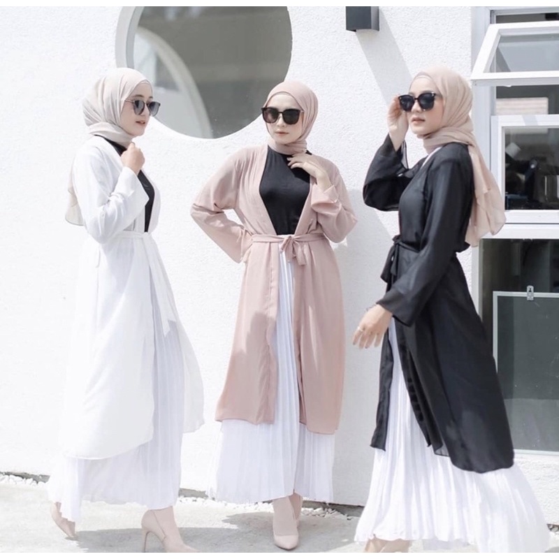 LONG OUTER HIJABERS / CARDIGAN PANJANG / LUARAN HIJAB / OUTER PANJANG TRANSPARAN