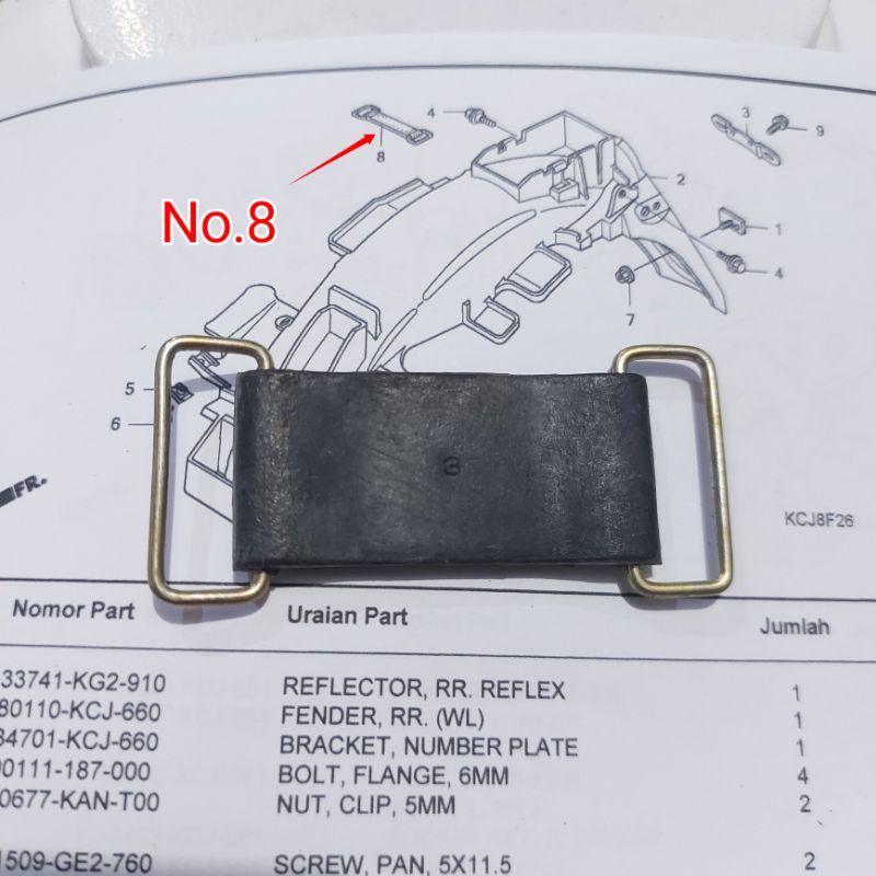 Karet Klem Toolkit Toolset Honda Tiger