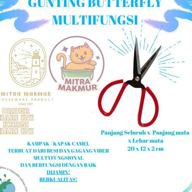 

BUKU & ALAT TULIS PERLENGKAPAN SEKOLAH & KANTOR NEW GUNTING BUTTERFLY