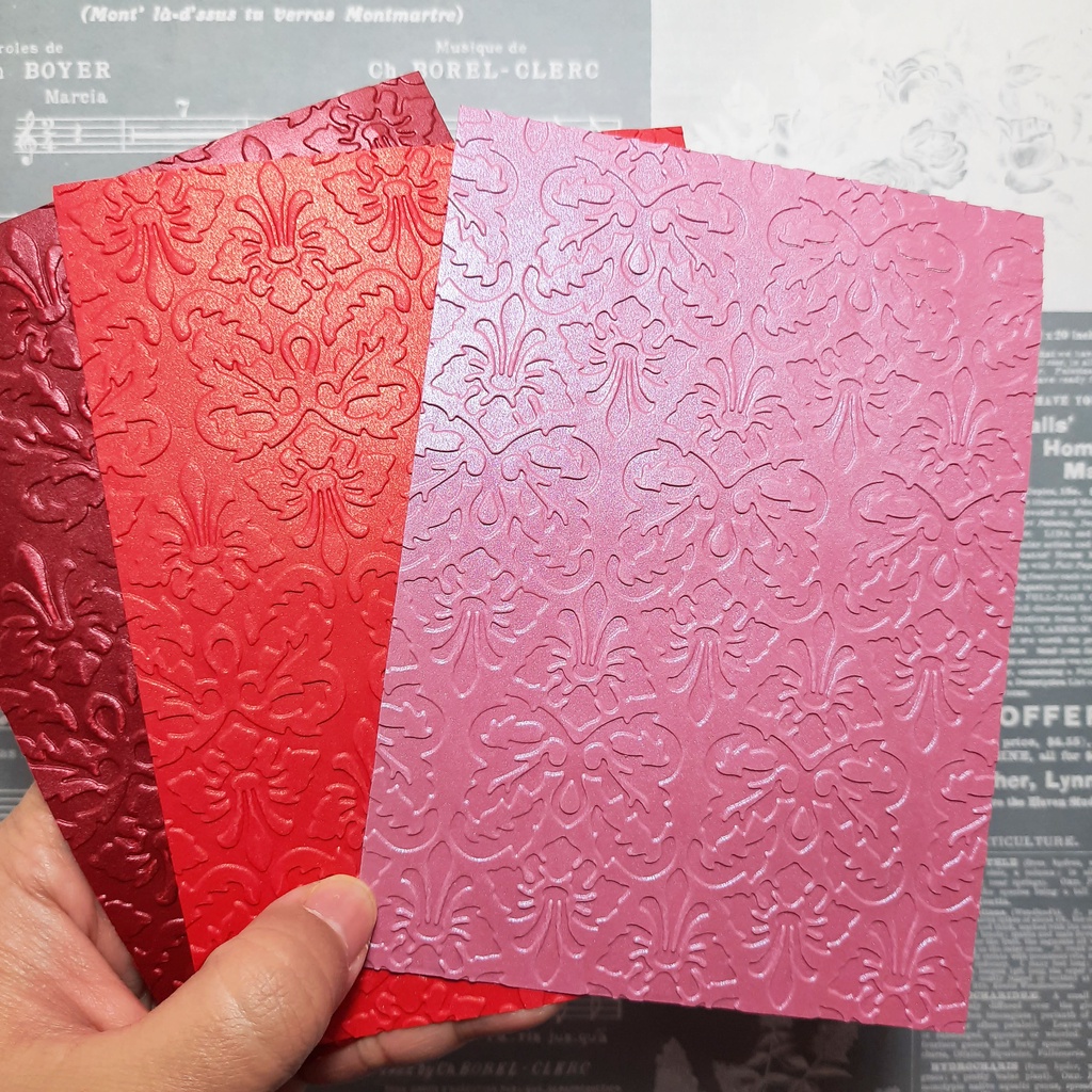 Emboss Paper - KASSIE'S BROCADE - Embossing Folder Kertas Timbul