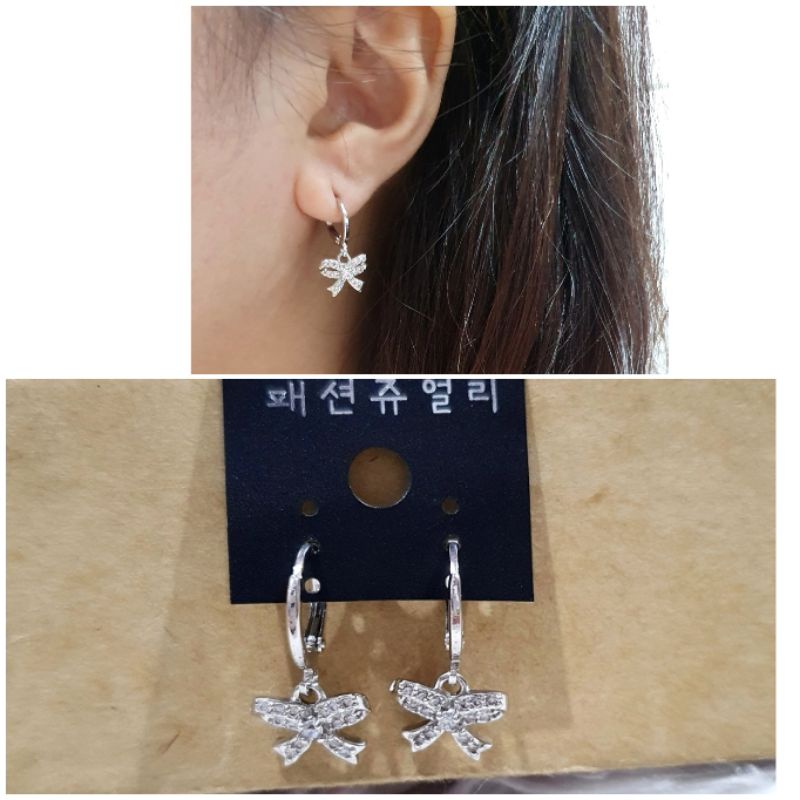 Anting Premium Quality Silver925 Perak mata kilau Anti karat anti alergi 82839