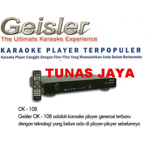 GEISLER DVD Super Karaoke OK-108 (Support Android Apple Smartphone)